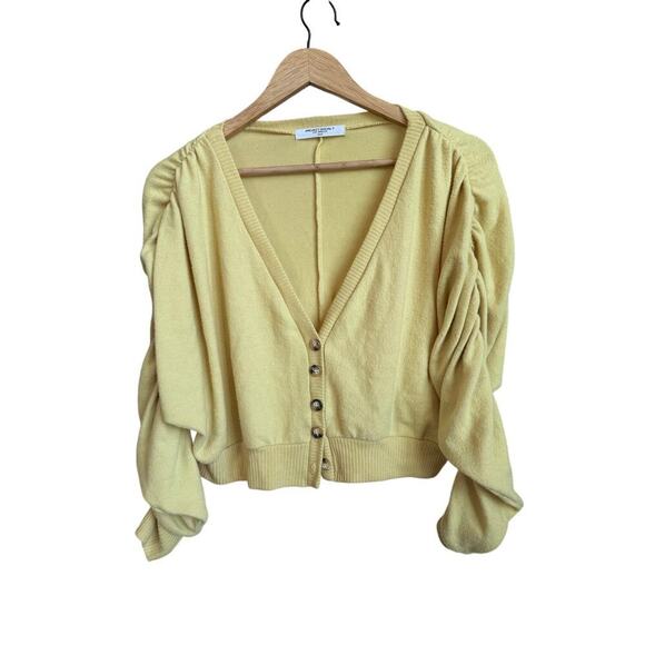 Project Social T Aura Cozy Cardigan Size S buttery mustard yellow - Picture 3 of 6